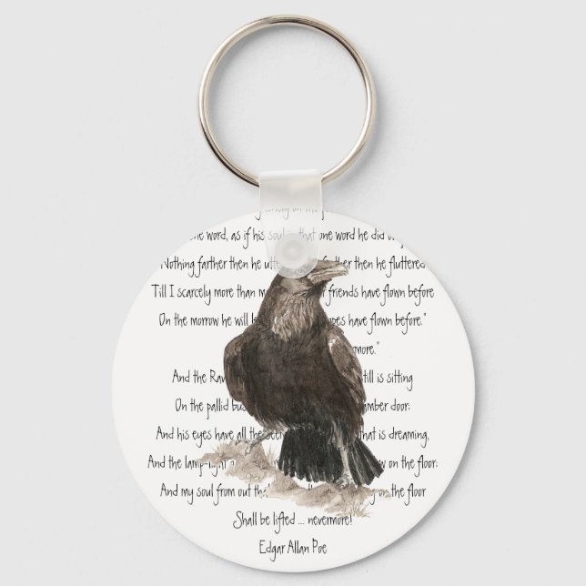 Halloween, Edgar Allen Poe, Raven, Icke desto mer Nyckelring (Framsida)