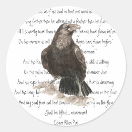 Halloween, Edgar Allen Poe, Raven, Icke desto mer Runt Klistermärke