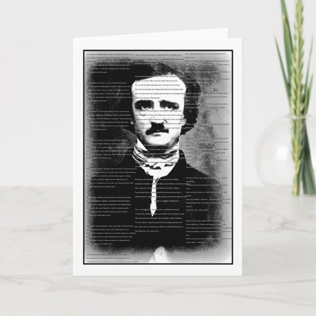 Halloween... Edgar Allen Poes Dikt, "Raven" Kort (Framsida)