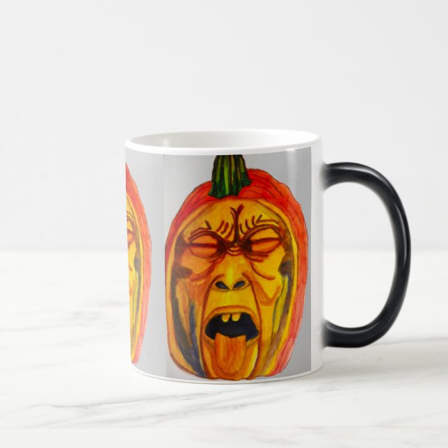 HALLOWEEN EERIE PUMPKIN ANSIKTE MAGISK MUGG (Höger)