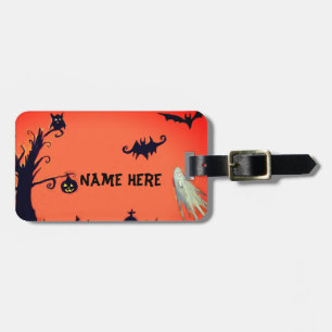 Halloween, eget namn, resagetagg bagagebricka