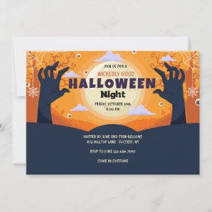 Halloween Elakt Goda Tider Inbjudan