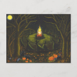 Halloween,eldhärd,häxor,coven,magi,dans Vykort