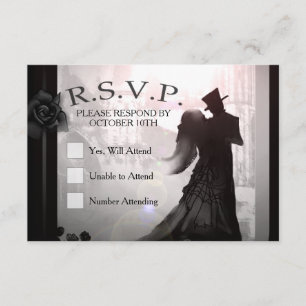 Halloween-Elegant 3x5 Silhouette-OSA kort