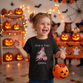 Halloween eller Bus eller Bjud Vintage Rosa Spöke T Shirt