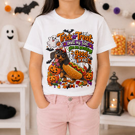 Halloween eller Bus eller Bounty Rolig Dachshund H T Shirt