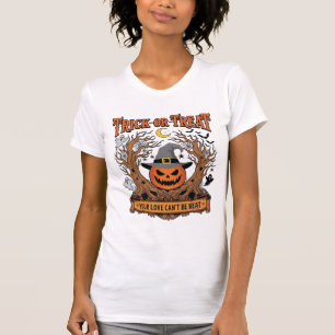 Halloween eller Bus eller Godis Halloween-pumpa Hä T Shirt