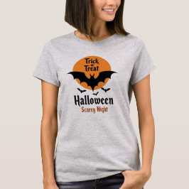 Halloween eller bus eller godis Ljusande fladdermu T Shirt