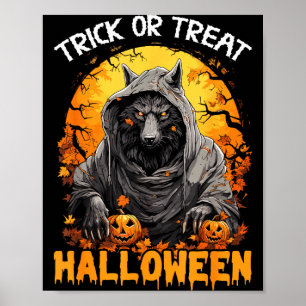 Halloween eller bus eller godis poster
