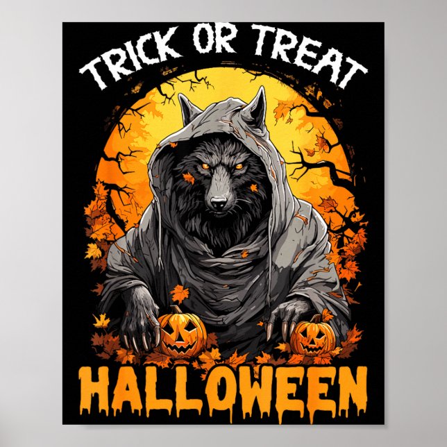 Halloween eller bus eller godis  poster (Framsidan)
