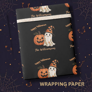 Halloween eller Bus eller Godis Pumpa Spöke Presentpapper
