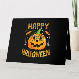 Halloween eller Bus eller Godis Rolig Pumpa Glad H Kort