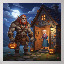Halloween eller Bus eller Godis-tid Poster