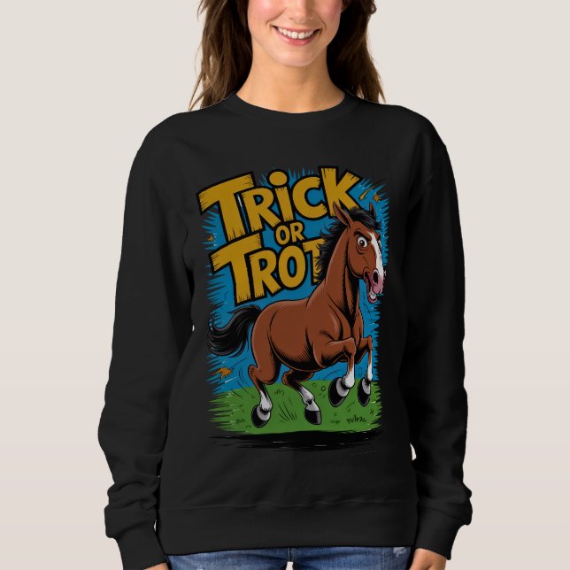 Halloween eller Kavalkad Hästdesign för Hästryttar T Shirt (Framsida)