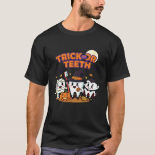 Halloween eller Tandborste Tandläkare Tandhygienis T Shirt