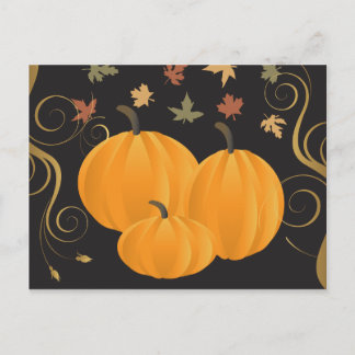 Halloween eller thanksgivingnedgång- och helg vykort