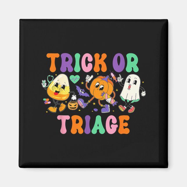 Halloween eller Triage-sköterska Spökpumpa Hallowe Magnet (Framsidan)