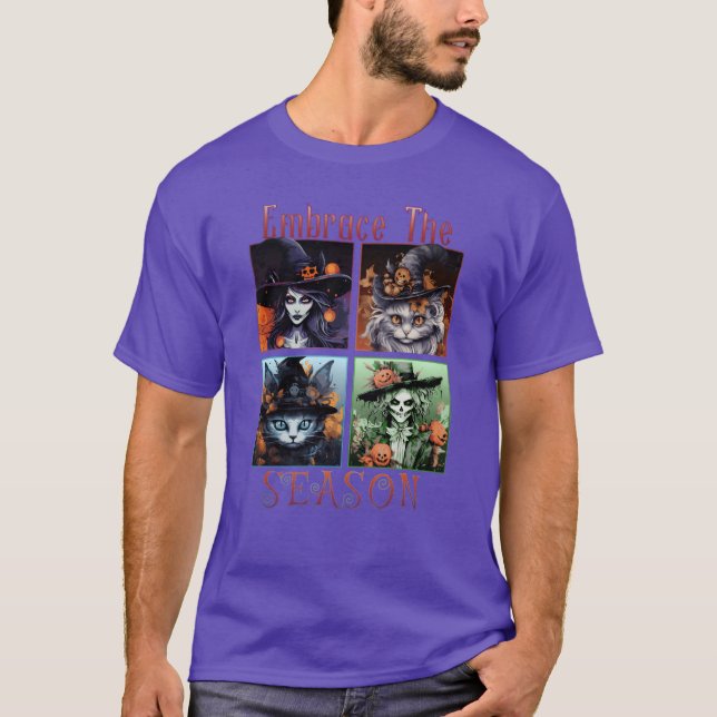 Halloween Embracehe Season-vänner T Shirt (Framsida)