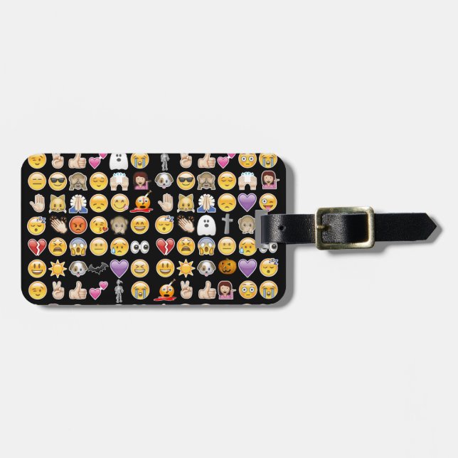 halloween emoji bagagebricka (Horisontell Framsida)