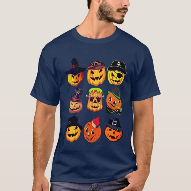Halloween Emoji Collection Funny Halloween Shirt T Shirt (Framsida)