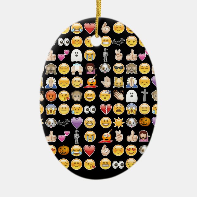 halloween emoji julgransprydnad keramik (Framsidan)