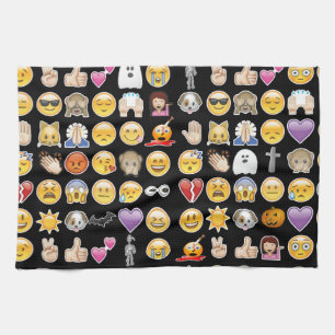 halloween emoji kökshandduk