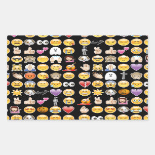 halloween emoji rektangulärt klistermärke