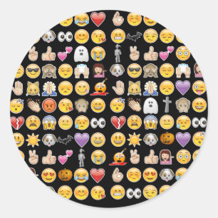 halloween emoji runt klistermärke