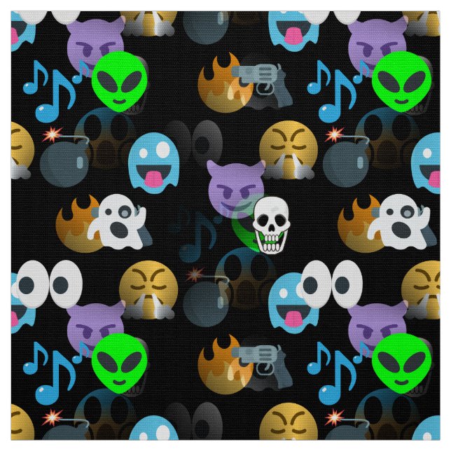 halloween emoji-struktur tyg (Provkarta)