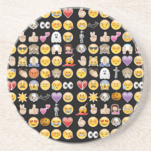 halloween emoji underlägg sandsten