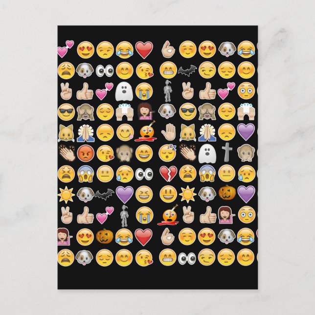 halloween emoji vykort (Framsida)