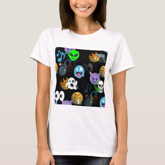 halloween emojis tee shirt (Framsida)