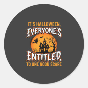 Halloween En Bra Rädsla Spökhus Citat Runt Klistermärke