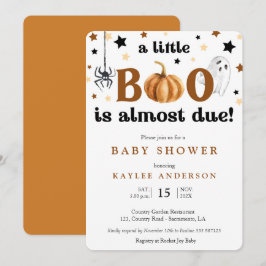 Halloween, en liten babyduschinbjudan inbjudningar