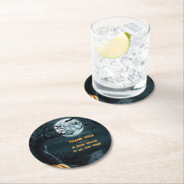 Halloween, en liten pratbubbla Pumpkin Baby Shower Underlägg Papper Rund