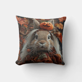 Halloween-enastående pumpbunny kudde