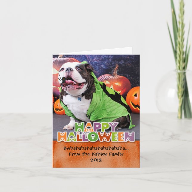 Halloween - English Bulldog - Spike Kort (Framsida)