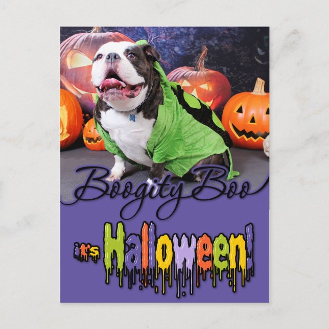 Halloween - English Bulldog - Spike Vykort (Framsida)