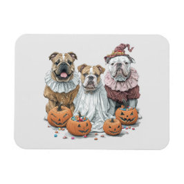 Halloween English Bullhund Pumpkin Magnet