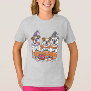 Halloween English Bullhund Pumpkin T Shirt