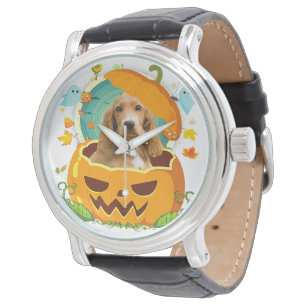 Halloween English Cocker Spain Hund Pumpkin Armbandsur