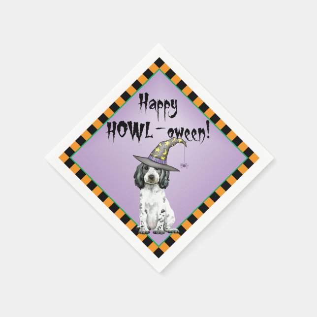 Halloween English Cocker Spain Napkins Pappersservett (Hörn)