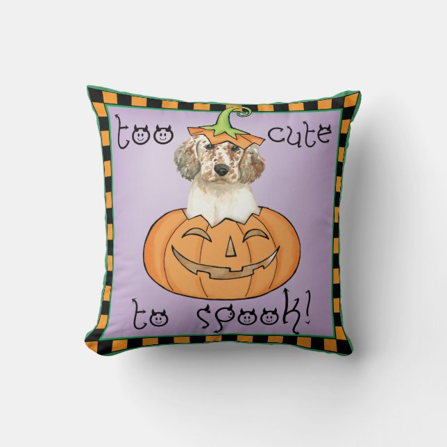 Halloween English Setter Kudde (Framsida)