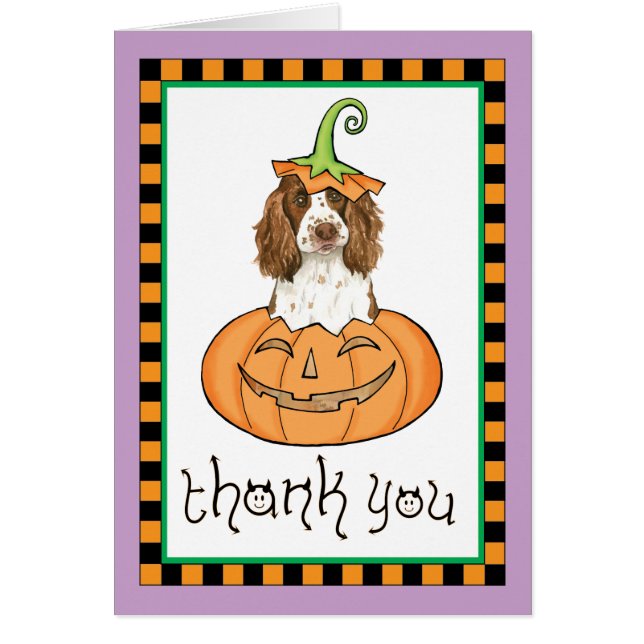 Halloween English Springer Tack OBS Kort (Framsidan)