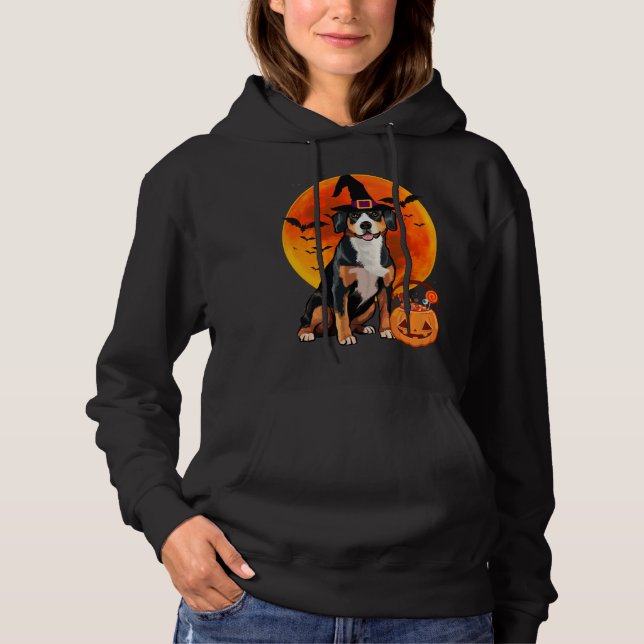 Halloween Entlebucher Mountain Dog Jack O Lantern  T Shirt (Framsida)