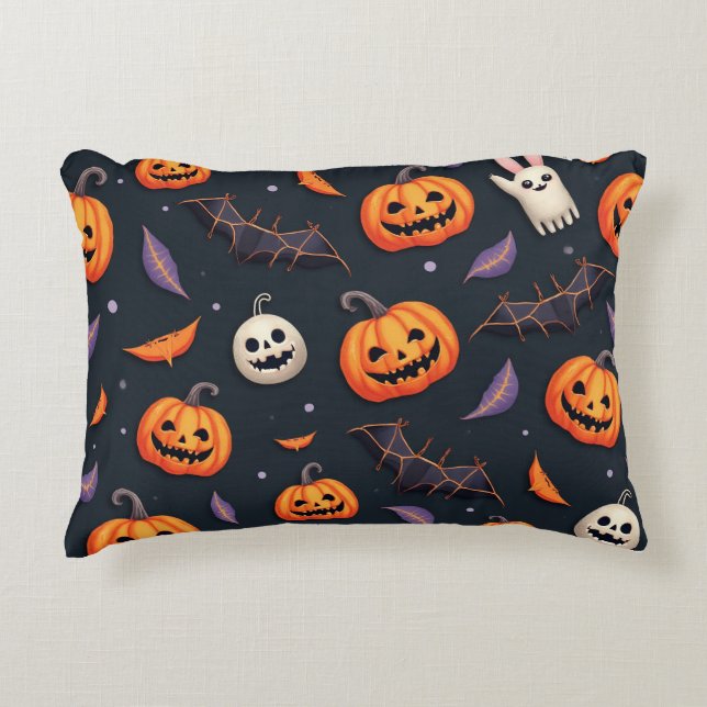 Halloween-eque artistisk cushion prydnadskudde (Framsidan)