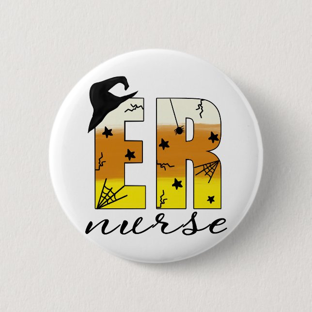 Halloween Er Nurse Knapp (Framsida)