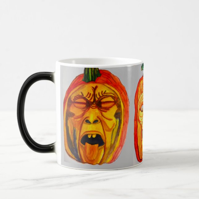HALLOWEEN ERIE PUMPKIN ANSIKTE MAGISK MUGG (Vänster)