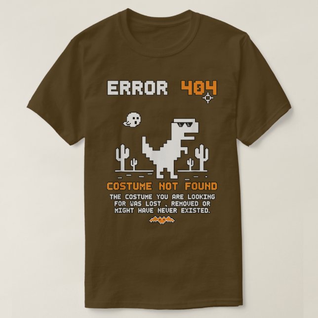 Halloween Error 404 Costume Not Found Coding Progr T Shirt (Design framsida)