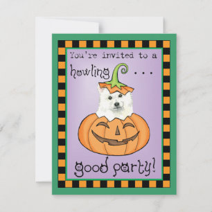 Halloween Eskie-inbjudan Kort
